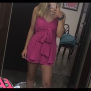 Pink romper from local boutique